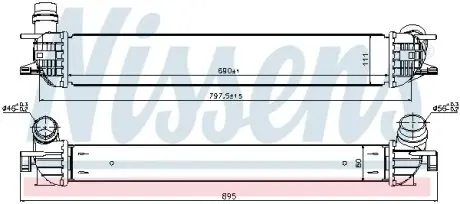 96502 Радіатор наддуву NISSENS підбір по vin на Brocar