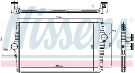 96601 Радіатор наддуву NISSENS підбір по vin на Brocar