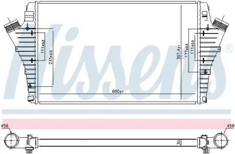 96647 Радіатор наддуву NISSENS підбір по vin на Brocar