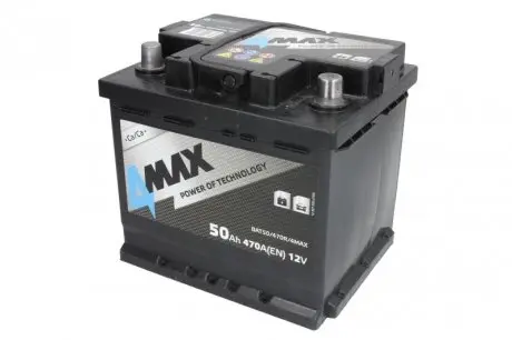 BAT50470R4MAX Аккумулятор 4MAX 12В 50Агод./470А (R+) BLIC подбор по vin на Brocar