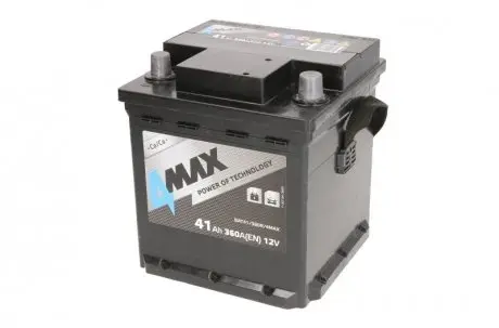 BAT41360R4MAX Аккумулятор 4MAX 12В 41Агод./360А (R+) BLIC подбор по vin на Brocar