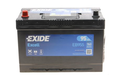 EB955 Аккумулятор EXCELL 12V/95Ah/760A EXIDE підбір по vin на Brocar