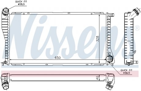 60634A Радиатора NISSENS підбір по vin на Brocar