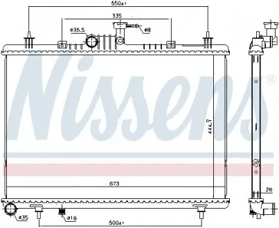 637643 Радіатор NISSENS підбір по vin на Brocar