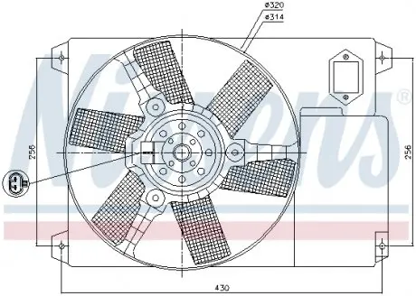 85020 Вентилятор NISSENS підбір по vin на Brocar