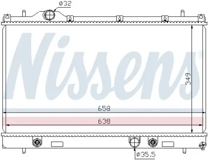 69209 Радіатор, охолодження двигуна NISSENS підбір по vin на Brocar
