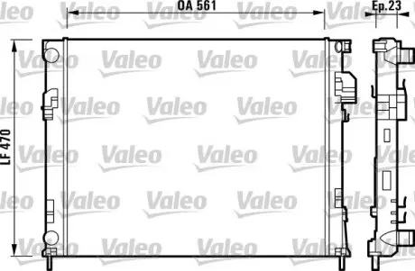 732853 Радиатор охлаждения Renault Trafic 01- VALEO подбор по vin на Brocar