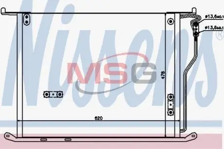 94980 Радіатор кондиціонера NISSENS підбір по vin на Brocar
