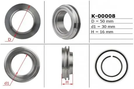 K00008 Поршень штока рулевой рейки с ГУР 30,00/50,00/16,00 EMMETEC подбор по vin на Brocar