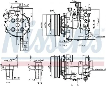 890195 Компрессор NISSENS подбор по vin на Brocar