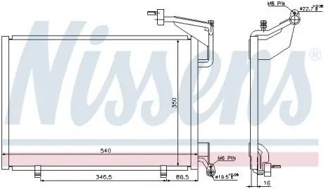 940285 Рефрижератор Клим.FORD B-MAX 12 -, 1.0 и 1 2V TURBO G M, FORD FIESTA 12 -, 1.0 и NISSENS подбор по vin на Brocar
