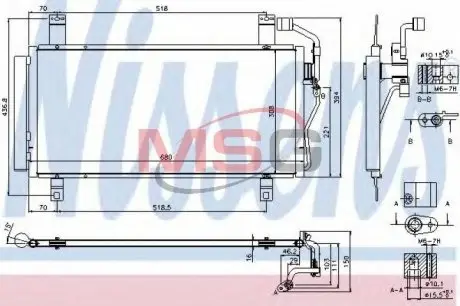 940352 Конденсатор, Кондиціонер NISSENS підбір по vin на Brocar