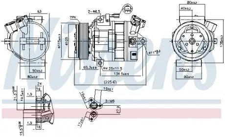 890138 Компресор кондиціонера NISSENS підбір по vin на Brocar