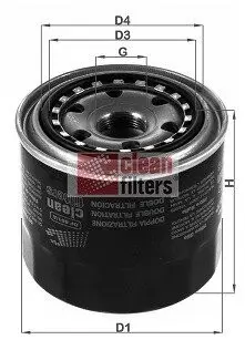 DF861A Масляний фільтр CLEAN FILTERS підбір по vin на Brocar