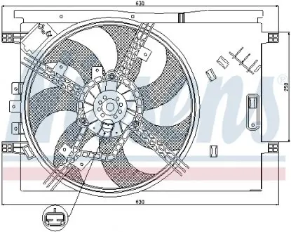 85563 Вентилятор, охолодження двигуна NISSENS підбір по vin на Brocar