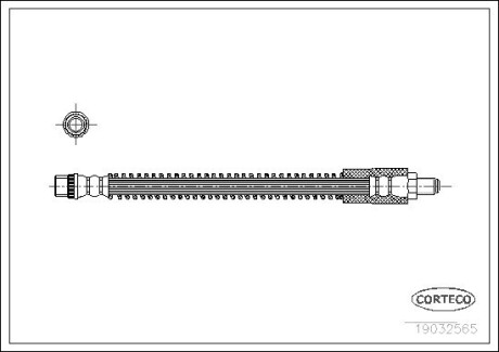 19032565 Шланг гальмівний CORTECO підбір по vin на Brocar