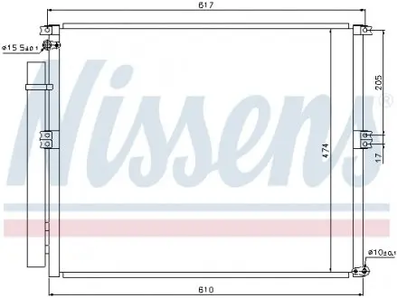 940106 Радіатор кондиціонера NISSENS підбір по vin на Brocar