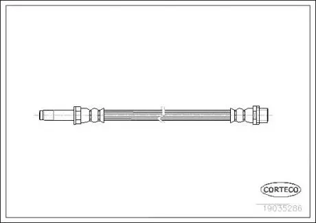 19035286 Шланг тормозной (задний) MB Sprinter 06- (540mm) CORTECO подбор по vin на Brocar