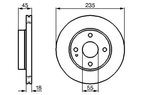 0986478241 Диск тормозной BOSCH подбор по vin на Brocar