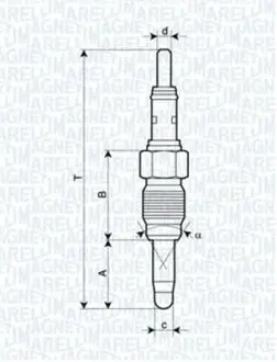 062900083304 Свічка накалювання MAGNETI MARELLI підбір по vin на Brocar
