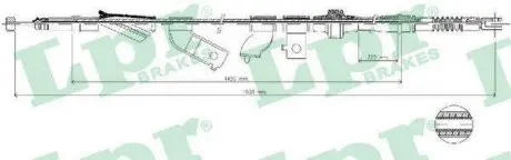 C0312B Трос ручного гальма LPR підбір по vin на Brocar