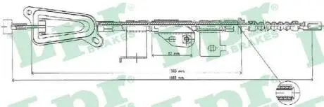 C0477B Трос ручного гальма LPR підбір по vin на Brocar