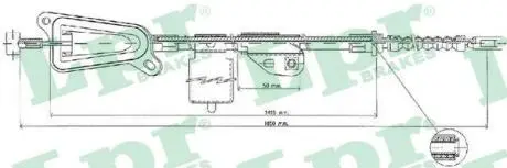 C0478B Трос ручного гальма LPR підбір по vin на Brocar