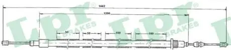 C0607B Трос, стояночная тормозная система LPR подбор по vin на Brocar