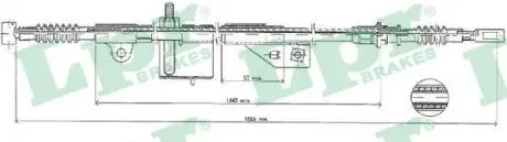 C1052B Трос, стояночная тормозная система LPR підбір по vin на Brocar