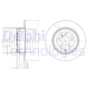 BG4066 Тормозной диск DELPHI підбір по vin на Brocar