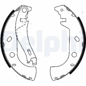 LS1847 Комплект тормозных колодок DELPHI підбір по vin на Brocar
