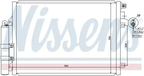 940074 Конденсатор, кондиционер NISSENS підбір по vin на Brocar