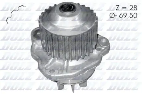 C135 Помпа води 406 3.0 16V 96-, Renault Laguna 3.0 -97 DOLZ підбір по vin на Brocar