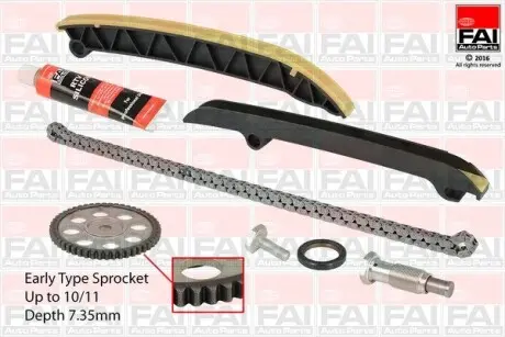 TCK208 К-кт цепи привода (с шестерней и сальником)ГРМ VAG 1.2 TFSI (CBZA/CBZB) FAI AUTOPARTS подбор по vin на Brocar