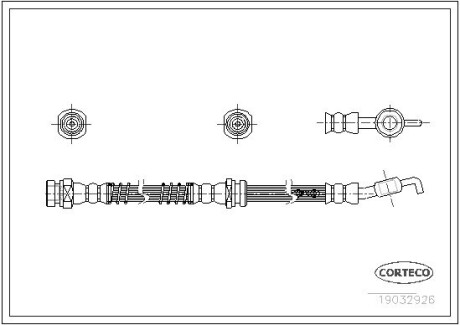 19032926 Тормозной шланг CORTECO підбір по vin на Brocar