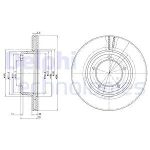 BG2612C Гальмівний диск DELPHI підбір по vin на Brocar