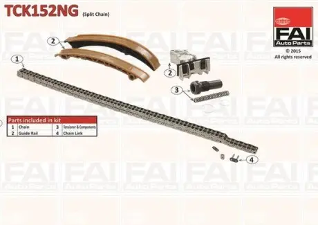 TCK152NG Цепь ГРМ M104, M111 W124/201 FAI AUTOPARTS підбір по vin на Brocar