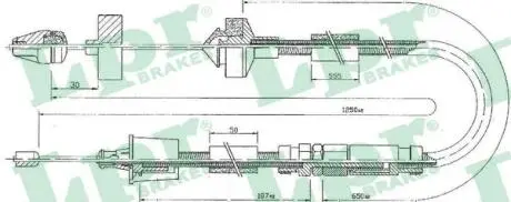 C0201C Тросик зчеплення LPR підбір по vin на Brocar