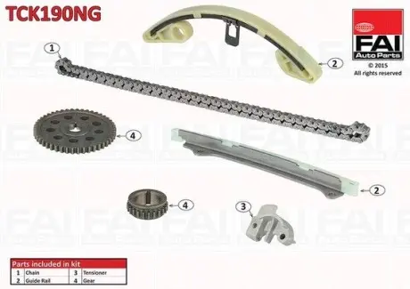 TCK190NG HONDA К-кт ланцюга ГРМ Civic VII,VIII,Jazz II 1.2/1.3 02- FAI AUTOPARTS підбір по vin на Brocar