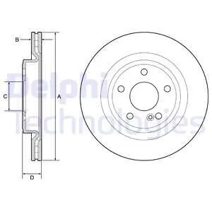 BG4927C Тормозной диск DELPHI підбір по vin на Brocar