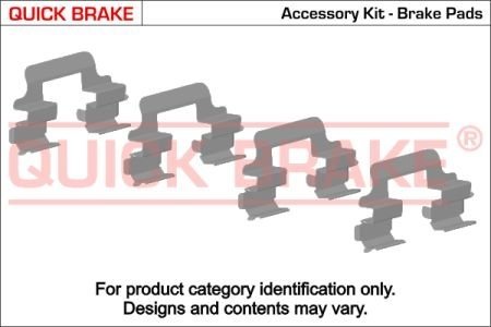 1091833 Монтажний к-кт гальмівних колодок QUICK BRAKE підбір по vin на Brocar