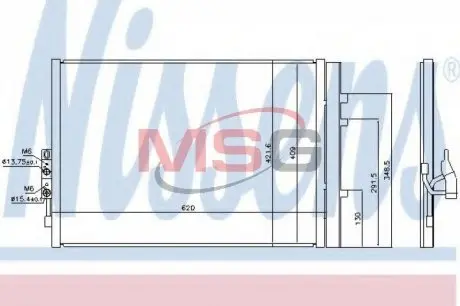 940227 Конденсер кондиціонера NISSENS підбір по vin на Brocar