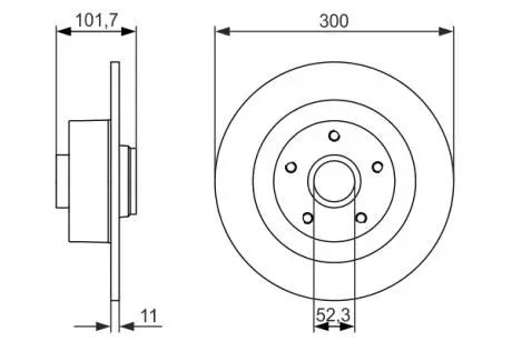 0986479573 Диск гальмівний BOSCH підбір по vin на Brocar