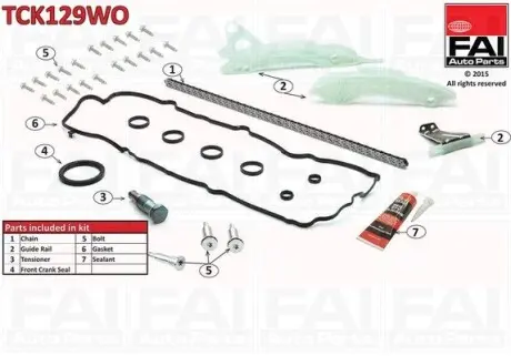 TCK129WO К-кт цепи ГРМ (без шестерен) Citroen C4 1.6 08-/Peugeot 308 1.6 07- FAI AUTOPARTS подбор по vin на Brocar