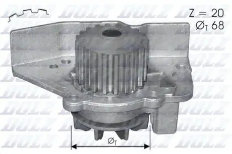 C118 Водяний насос CITROEN SYNERGIE (22 DOLZ підбір по vin на Brocar