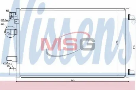 940041 Радіатор кондиціонера NISSENS підбір по vin на Brocar