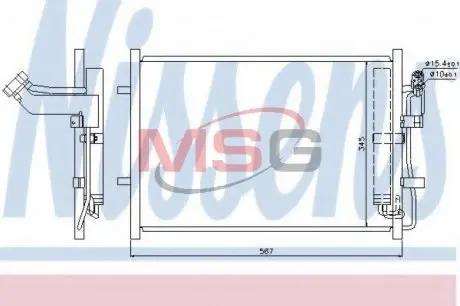 940148 Конденсер кондиціонера NISSENS підбір по vin на Brocar