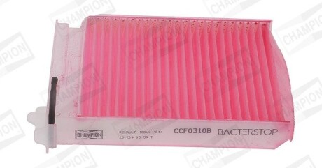 CCF0310B Filtr kabinowy DACIA/RENAULT DUSTER 1.5dCi 10- BACTERSTOP do 99% CHAMPION подбор по vin на Brocar