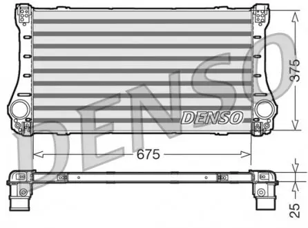 DIT50006 Радіатор турбонаддува.TOYOTA AVENSIS 2.0 D4D 09 - / Denso / пістолет. DENSO підбір по vin на Brocar