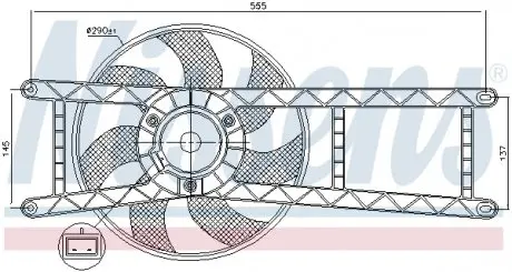 85145 Вентилятор, охолодження двигуна NISSENS підбір по vin на Brocar
